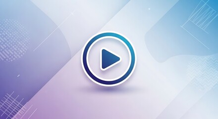 Abstract Play Button: Digital Media Concept