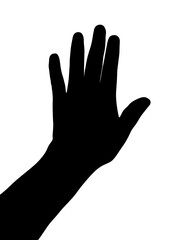 Signe numéro cinq main