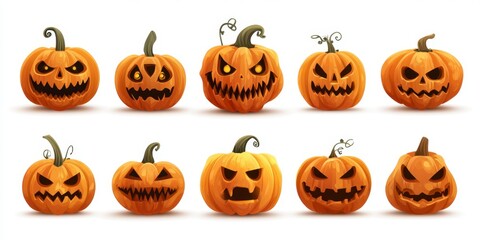 Carved Pumpkins for Halloween Decoration