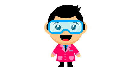 Welder Wearing Safety Goggles Vector