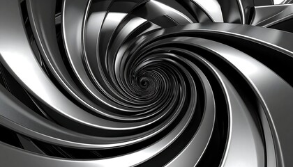 Abstract metallic spiral design