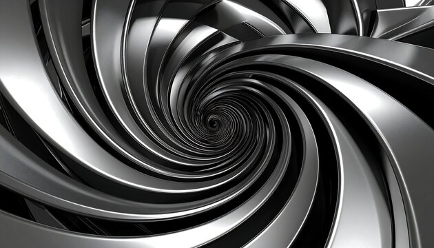 Abstract metallic spiral design