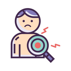 Pixelated Girl With Purple Hair Icon woman person