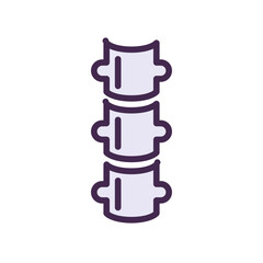 Abstract vertical light column with glowing segments