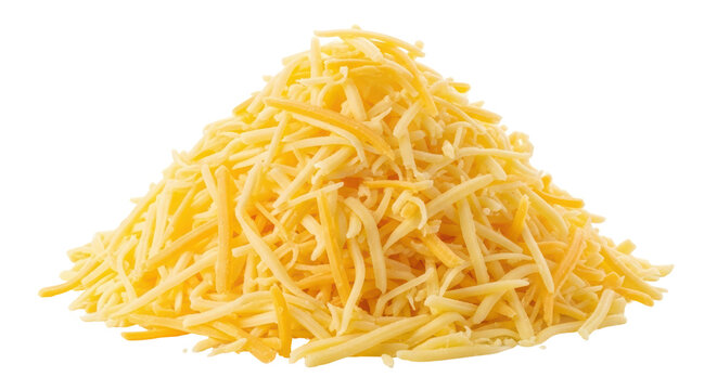 Isolated Grated Cheese