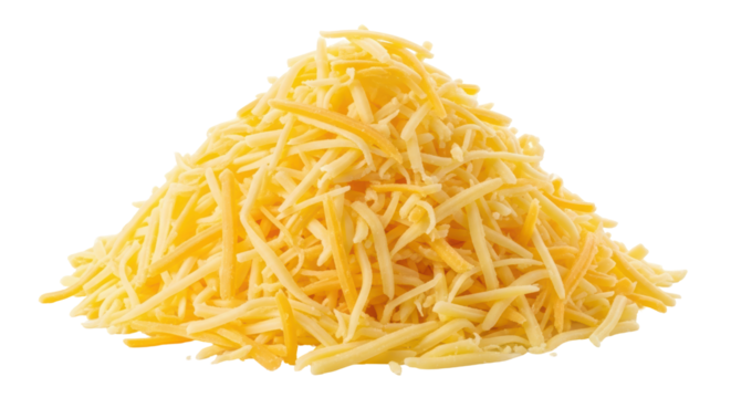 Isolated Grated Cheese