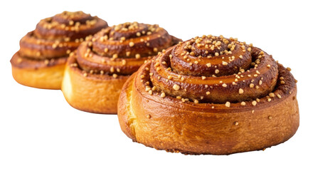 Isolated cinnamon rolls