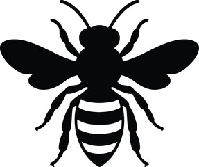 Silhouette honey bee insect design vector Illustrator