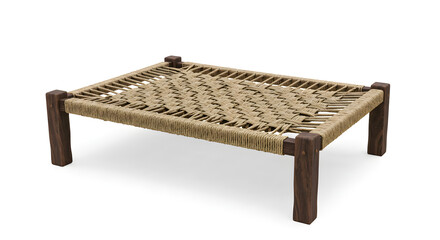 Traditional Cot Charpai Isolated on White