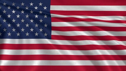 Photo of waving american flag in the wind