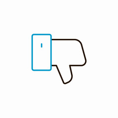 dislike reaction icon sign vector