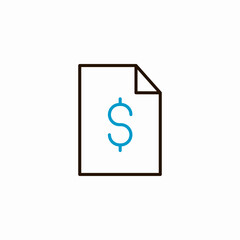 document finances icon sign vector