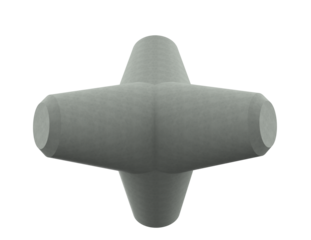 Isolated Grey Concrete Wave Breaker Tetrapod for Coastal Defense, Shore Protection and Marine Engineering Projects. High Definition PNG with Transparent Background for detailed erosion control designs