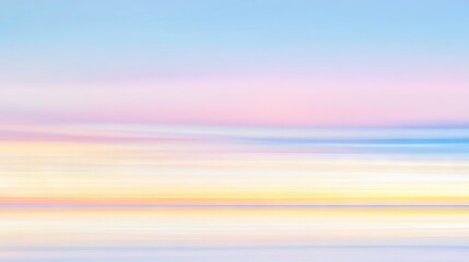 1.A seamless abstract background with a clear blue sky gradient transitioning into soft pastel tones of pink, yellow, and light blue, forming a dreamy horizontal pattern with a subtle blurred effect,