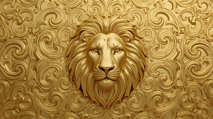lion head on a door