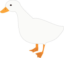 A vector art of a duck.	
