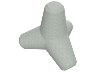 Isolated Grey Concrete Wave Breaker Tetrapod for Coastal Defense, Shore Protection and Marine Engineering Projects. High Definition PNG with Transparent Background for detailed erosion control designs