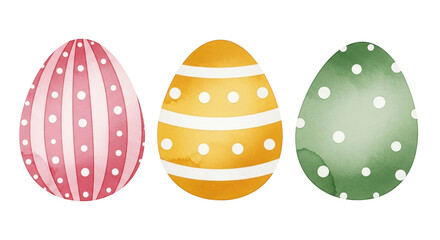 Isolated Easter Eggs