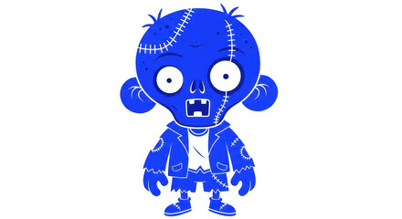 Isolated Cartoon Zombie