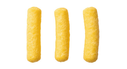 Isolated Three Cheese Puffs Snacks