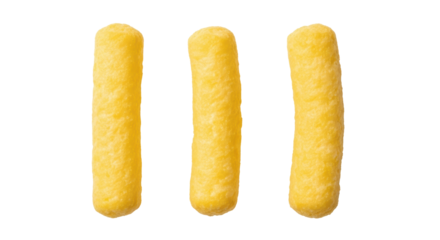 Isolated Three Cheese Puffs Snacks