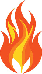 Vibrant and energetic flames dancing in a fiery display of warmth and intensity