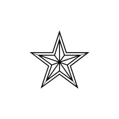 Obraz premium star icons out line art on vector illustration.