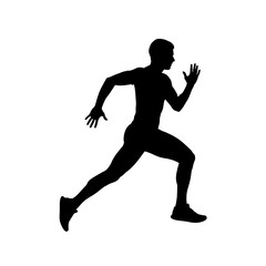 Man Running Silhouette