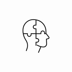 mind puzzle connection icon sign vector