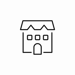 roof building icon sign vector