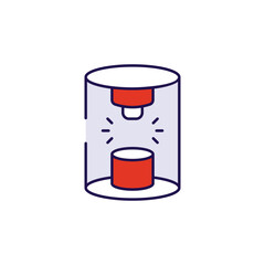 Arc Method icon design with white background stock illustration