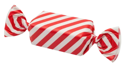 Selbstklebende Fototapeten Süßigkeiten Isolated striped red and white candy  © Niklas