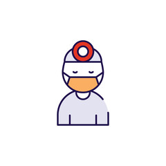 Cell Surgery icon design with white background stock illustration