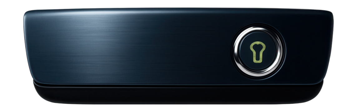 Mini car trunk lid with visible keyhole access