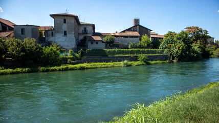 Obraz premium Albignano, Italy, province of Milan, quiet town on the Muzza stream in Lombardy