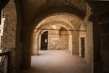 Inside the ribat of Monastir Tunisia, an 8th-century coastal Islamic fortress