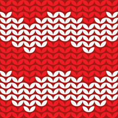 Tile zig zag knitting vector pattern or winter background