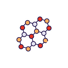 Nano Technology icon design with white background stock illustration