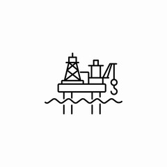 oil rig icon sign vector