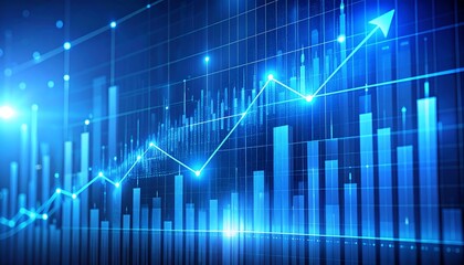 Abstract financial growth graph