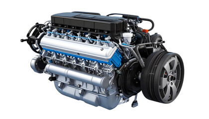 Isolated Automotive Engine Powering Vehicle With Transparent Background png form