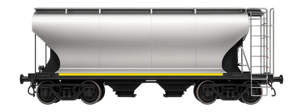 Ballast hopper car with bottom discharge chutes and side ladders