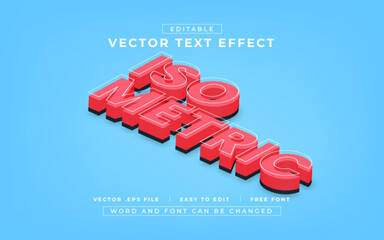 Isometric 3D editable text effect style