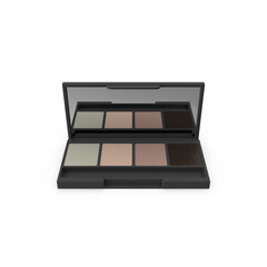 Eyeshadow Compact with Mirror isolated on transparent background, 3d , PNG