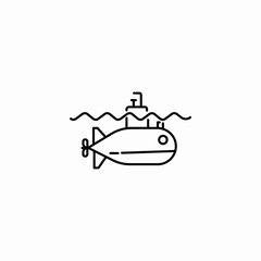 submarine craft icon sign vector
