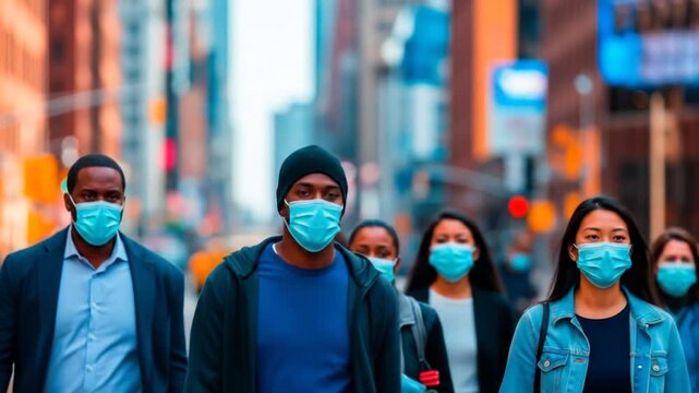 City Streets, Masked Crowds: Post-Pandemic Urban Life