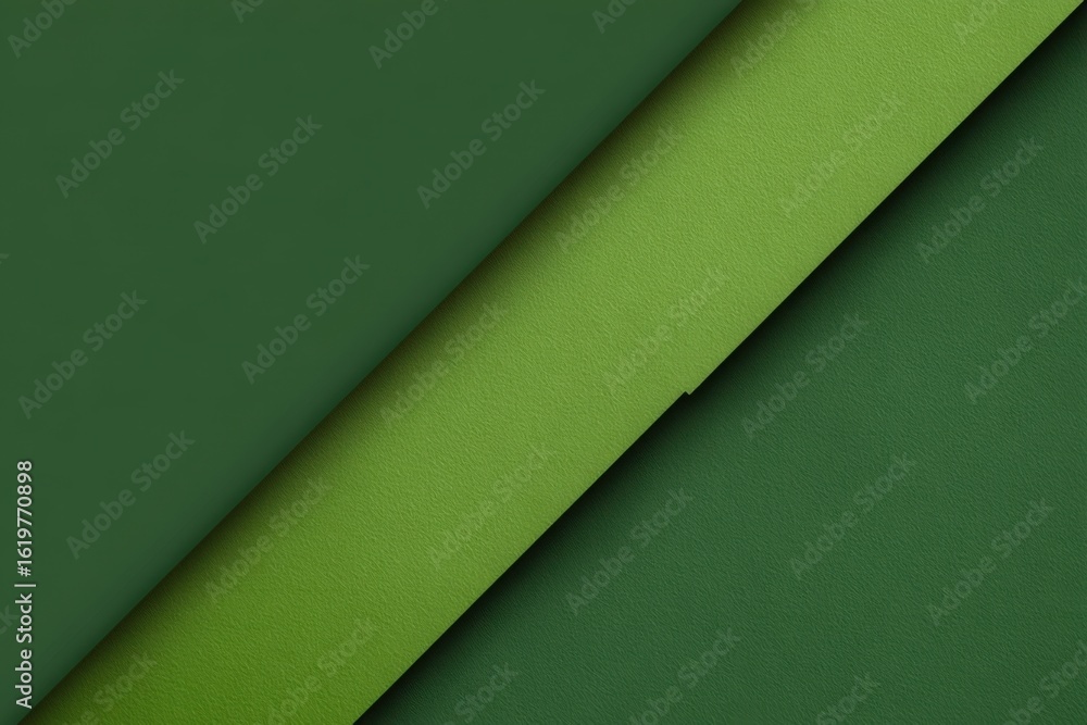 Poster ai generated image of abstract diagonal layers of green shades with subtle texture