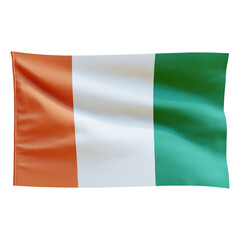 Côte d'Ivoire Flag on transparent background png