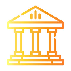 courthouse Line Gradient Icon