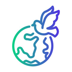 Obraz premium peace day Line Gradient Icon